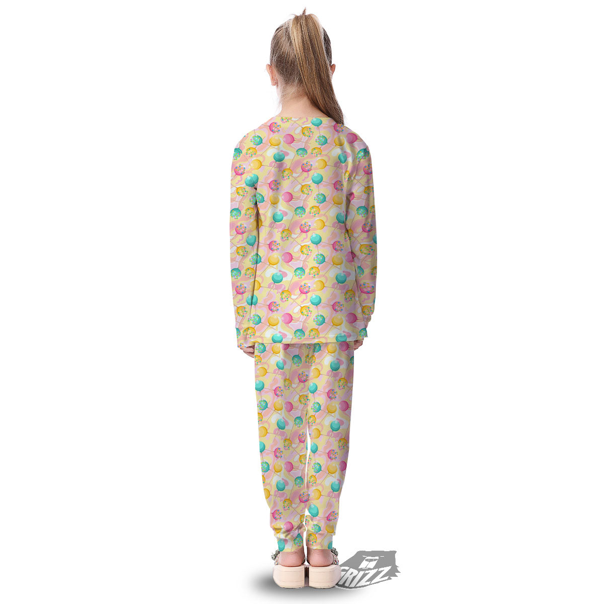 Candy And Colorful Lollipop Print Kid's Pajamas-grizzshop