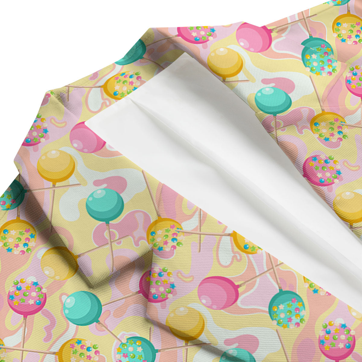 Candy And Colorful Lollipop Print Men's Blazer-grizzshop