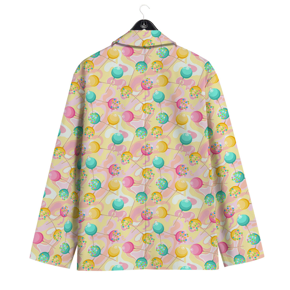Candy And Colorful Lollipop Print Men's Sport Coat-grizzshop