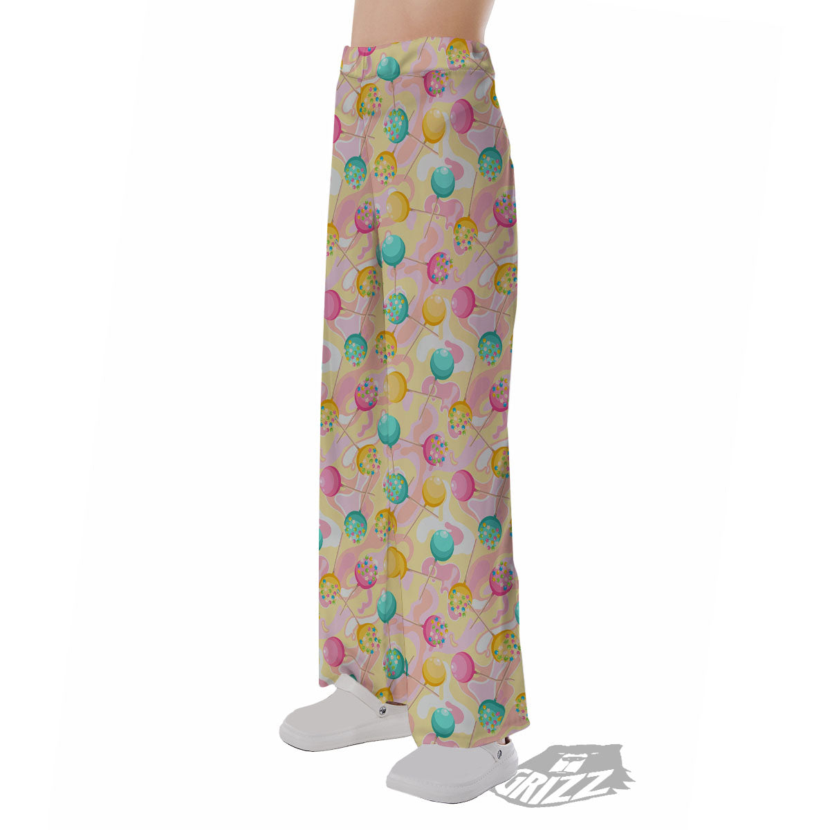 Candy And Colorful Lollipop Print Pajama Pants-grizzshop