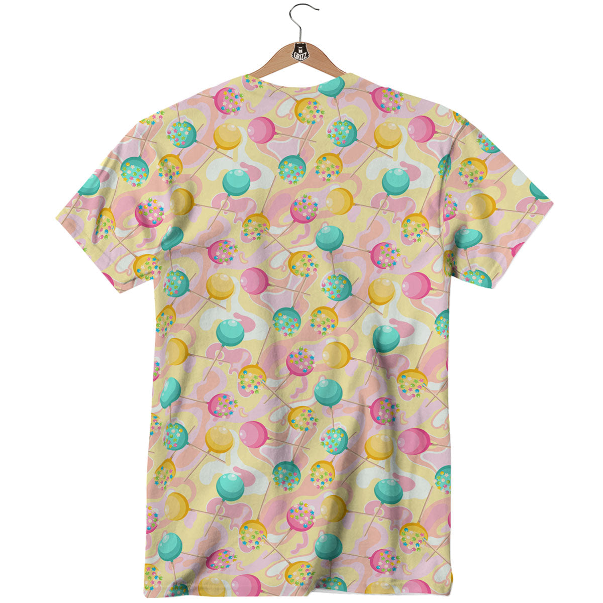 Candy And Colorful Lollipop Print T-Shirt-grizzshop