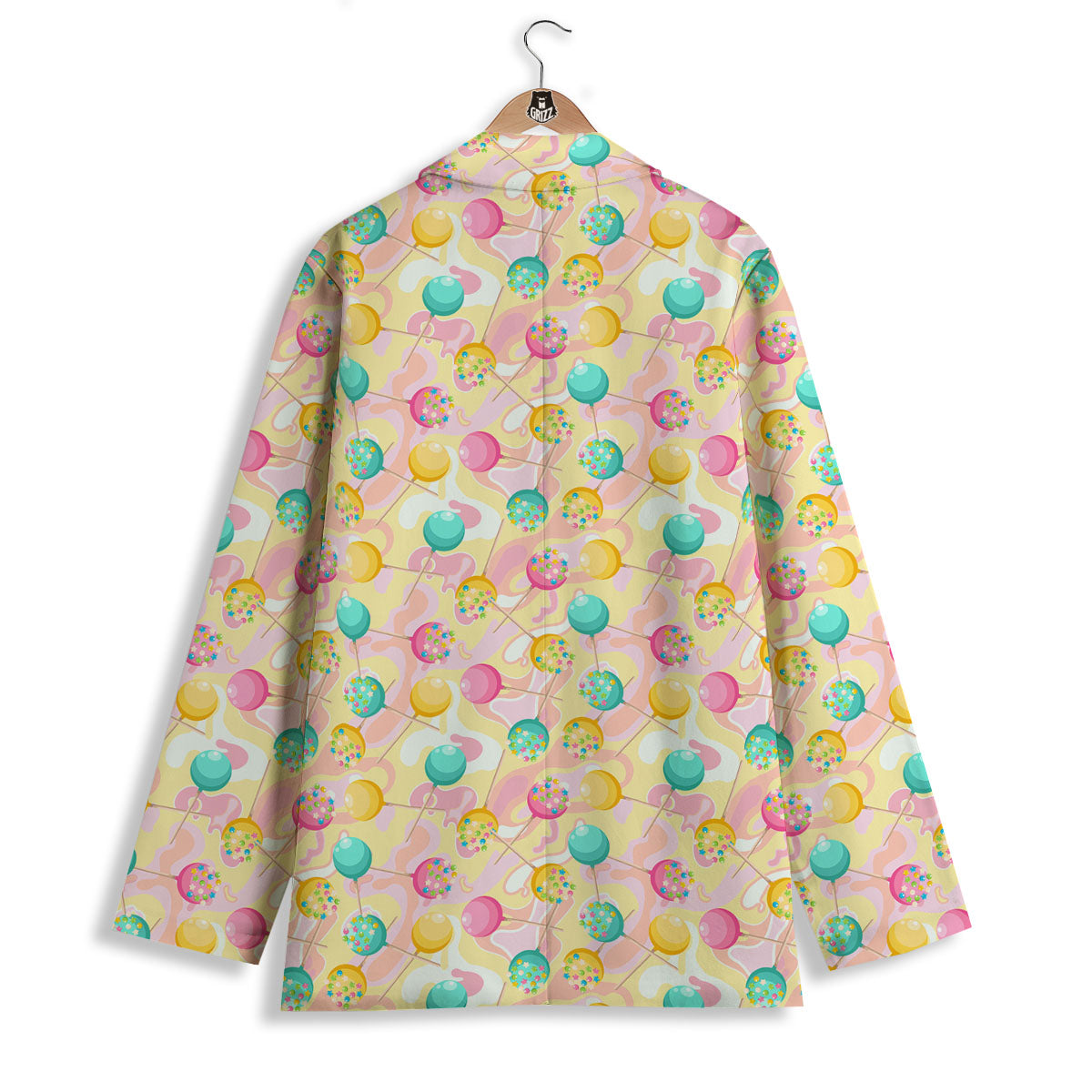 Candy And Colorful Lollipop Print Women's Blazer-grizzshop