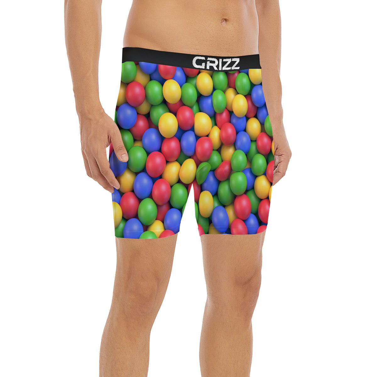 Candy Ball Colorful Print Boxer Briefs-grizzshop
