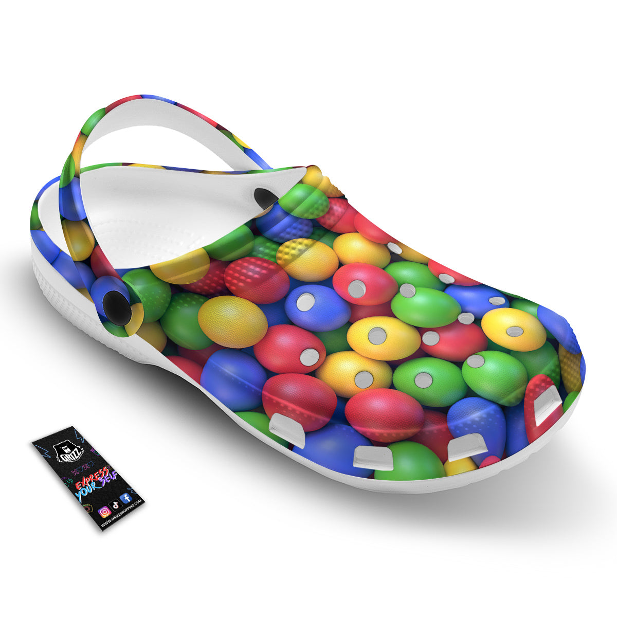 Candy Ball Colorful Print Clog-grizzshop