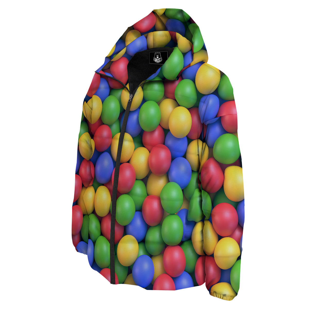 Candy Ball Colorful Print Down Jacket-grizzshop