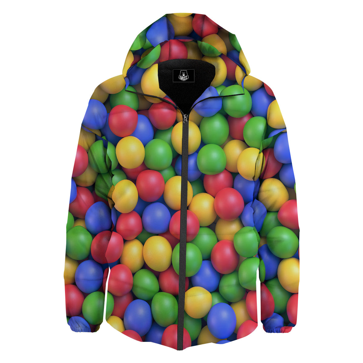 Candy Ball Colorful Print Down Jacket-grizzshop