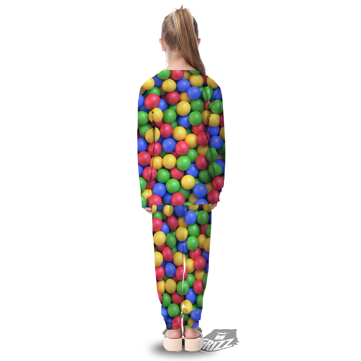 Candy Ball Colorful Print Kid's Pajamas-grizzshop