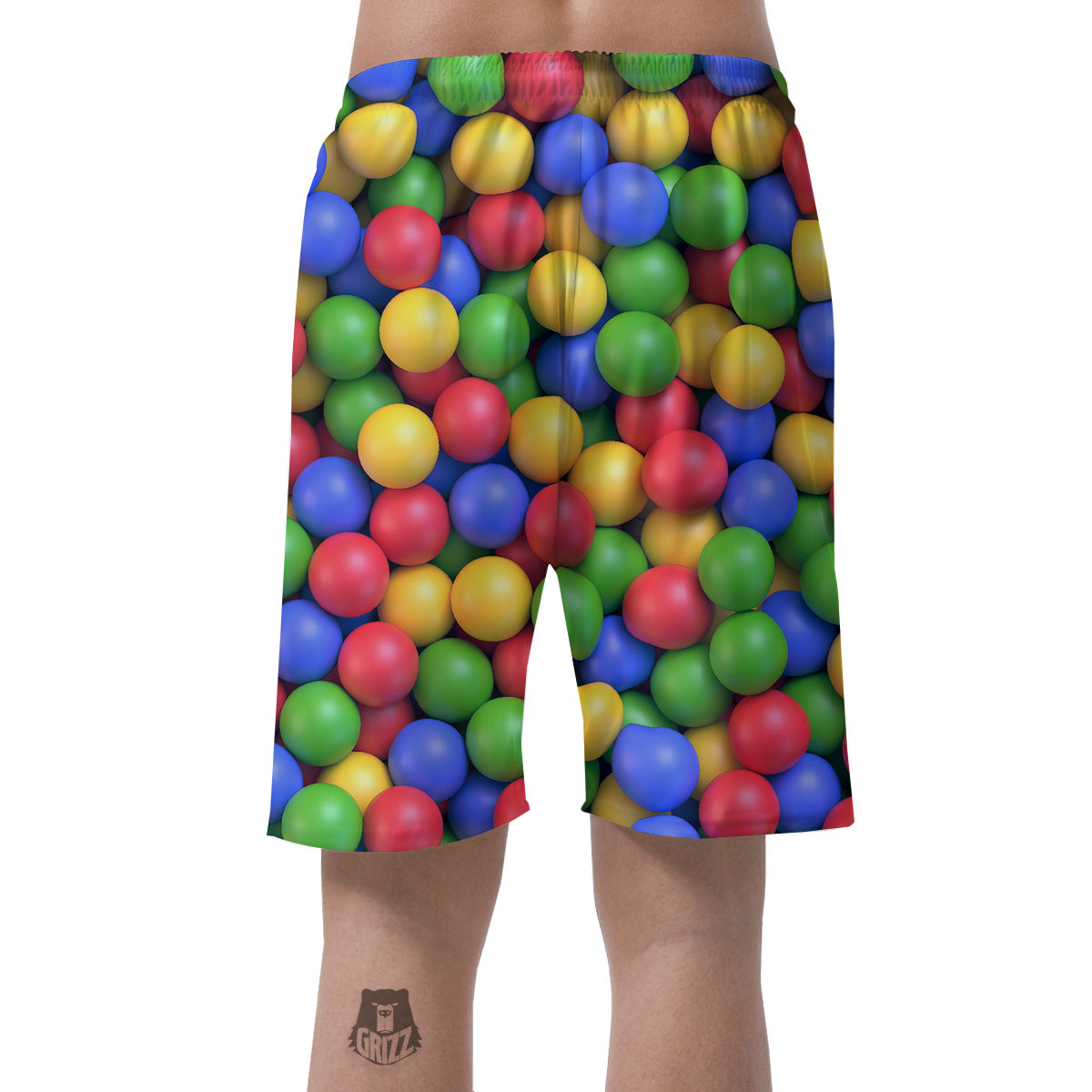 Candy Ball Colorful Print Men's Shorts-grizzshop