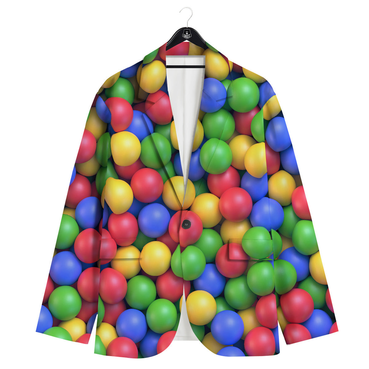 Candy Ball Colorful Print Men's Sport Coat-grizzshop