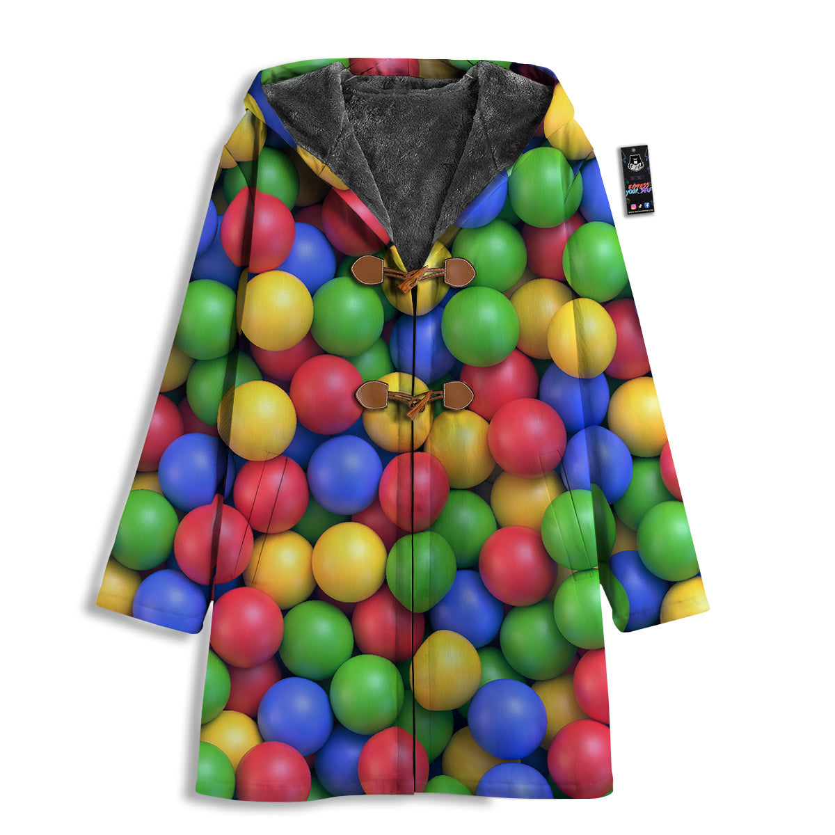 Candy Ball Colorful Print Men's Windbreaker Jacket-grizzshop