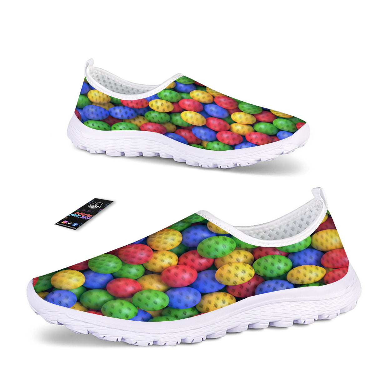 Candy Ball Colorful Print Nurse Shoes-grizzshop