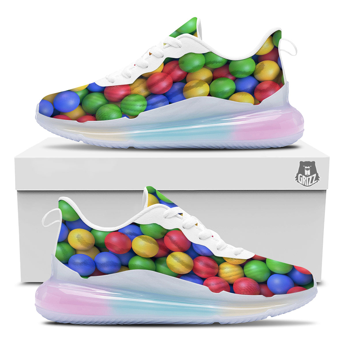Candy Ball Colorful Print Running Sneakers-grizzshop