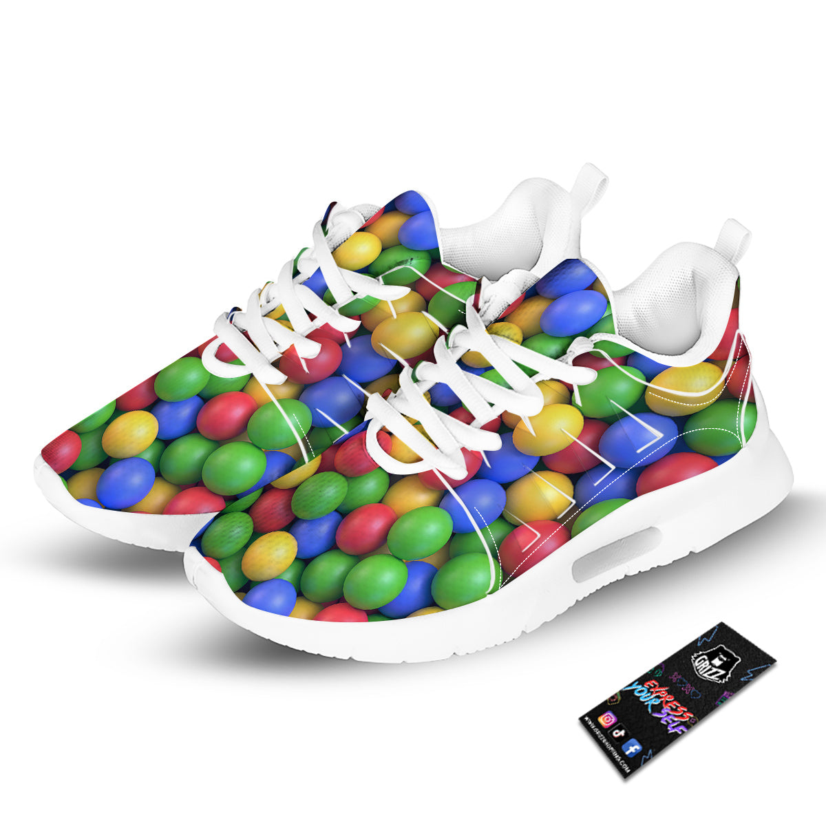 Candy Ball Colorful Print Tennis Shoes-grizzshop