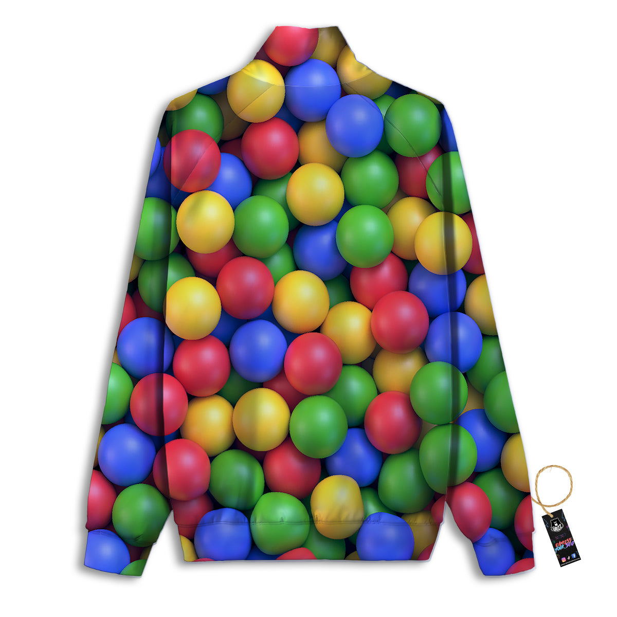 Candy Ball Colorful Print Track Jacket-grizzshop