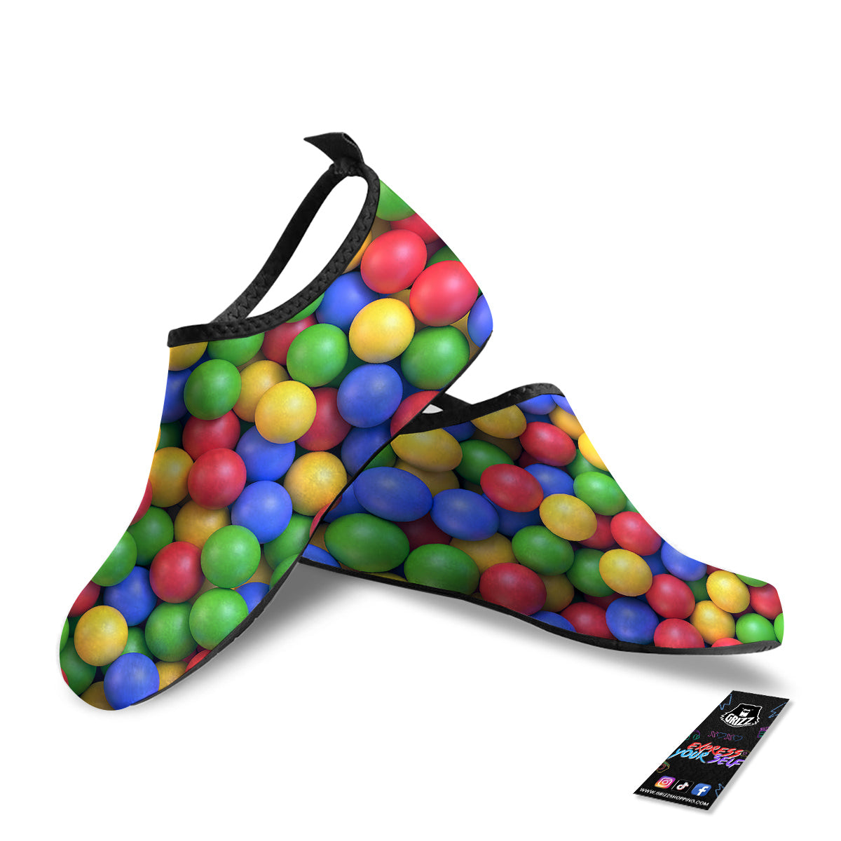 Candy Ball Colorful Print Water Shoes-grizzshop