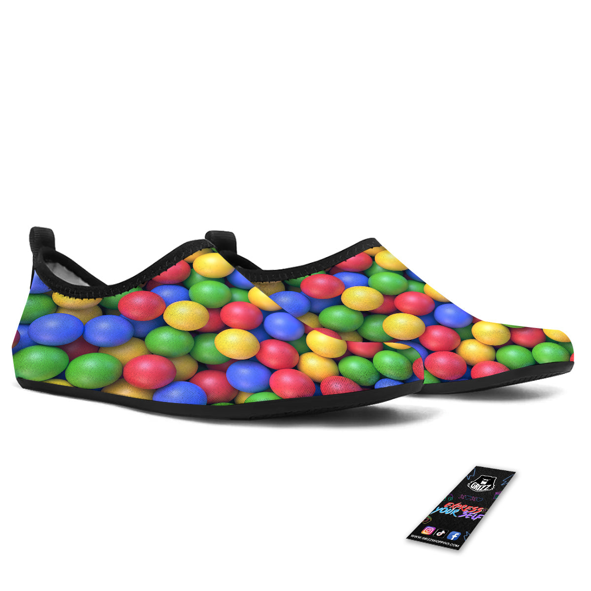 Candy Ball Colorful Print Water Shoes-grizzshop