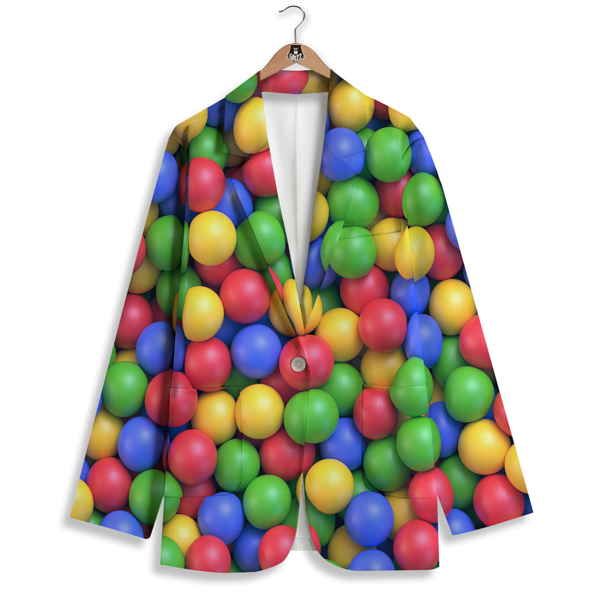 Candy Ball Colorful Print Women's Blazer-grizzshop