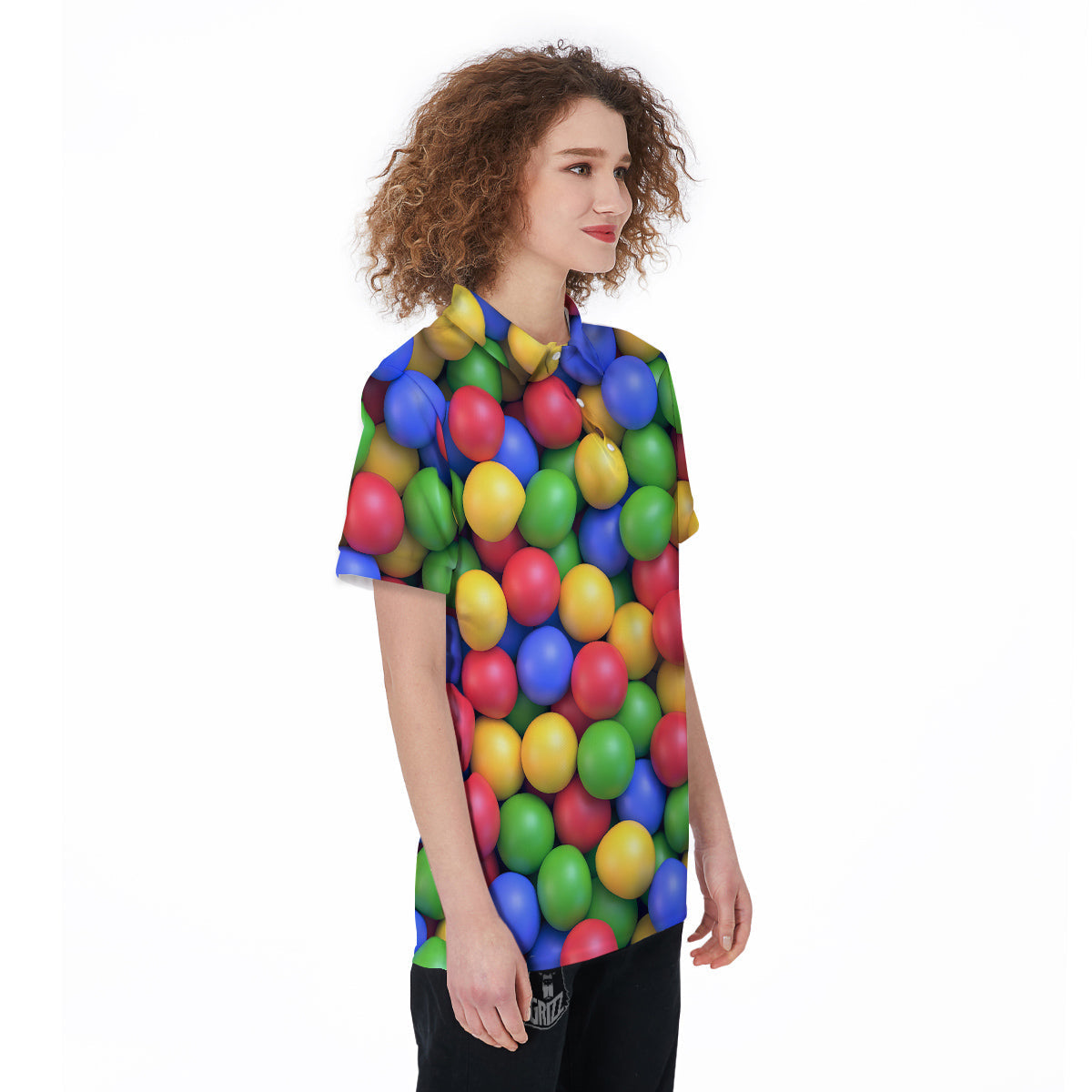 Candy Ball Colorful Print Women's Golf Shirts-grizzshop