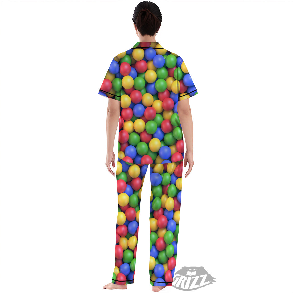 Candy Ball Colorful Print Women's Pajamas Set-grizzshop