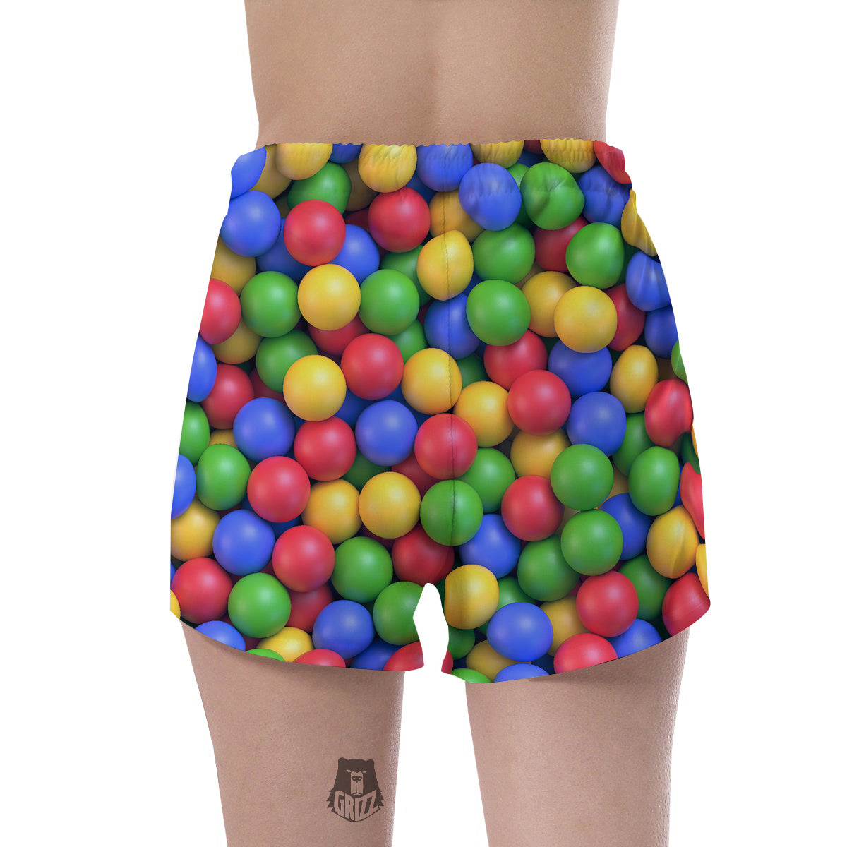 Candy Ball Colorful Print Women's Shorts-grizzshop