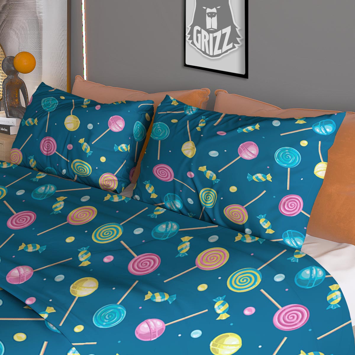 Candy Ball Sweet Print Pattern Duvet Cover Bedding Set