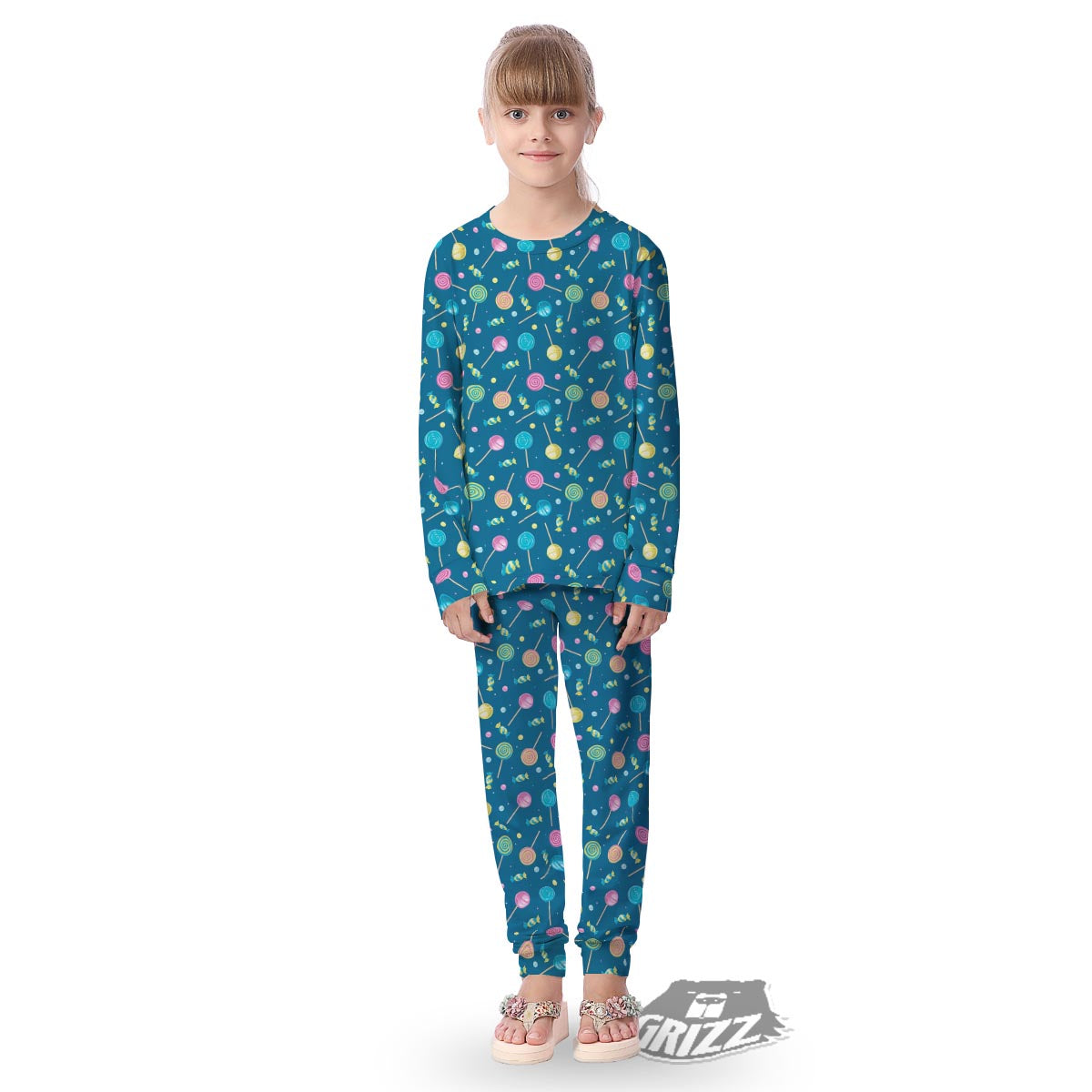 Candy Ball Sweet Print Pattern Kid's Pajamas-grizzshop