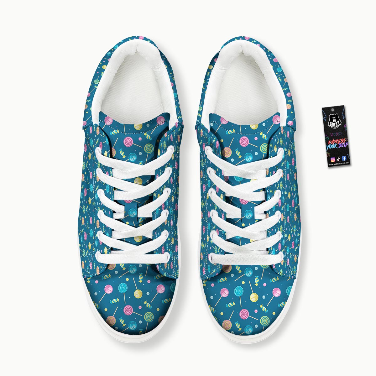 Candy Ball Sweet Print Pattern Platform Shoes-grizzshop