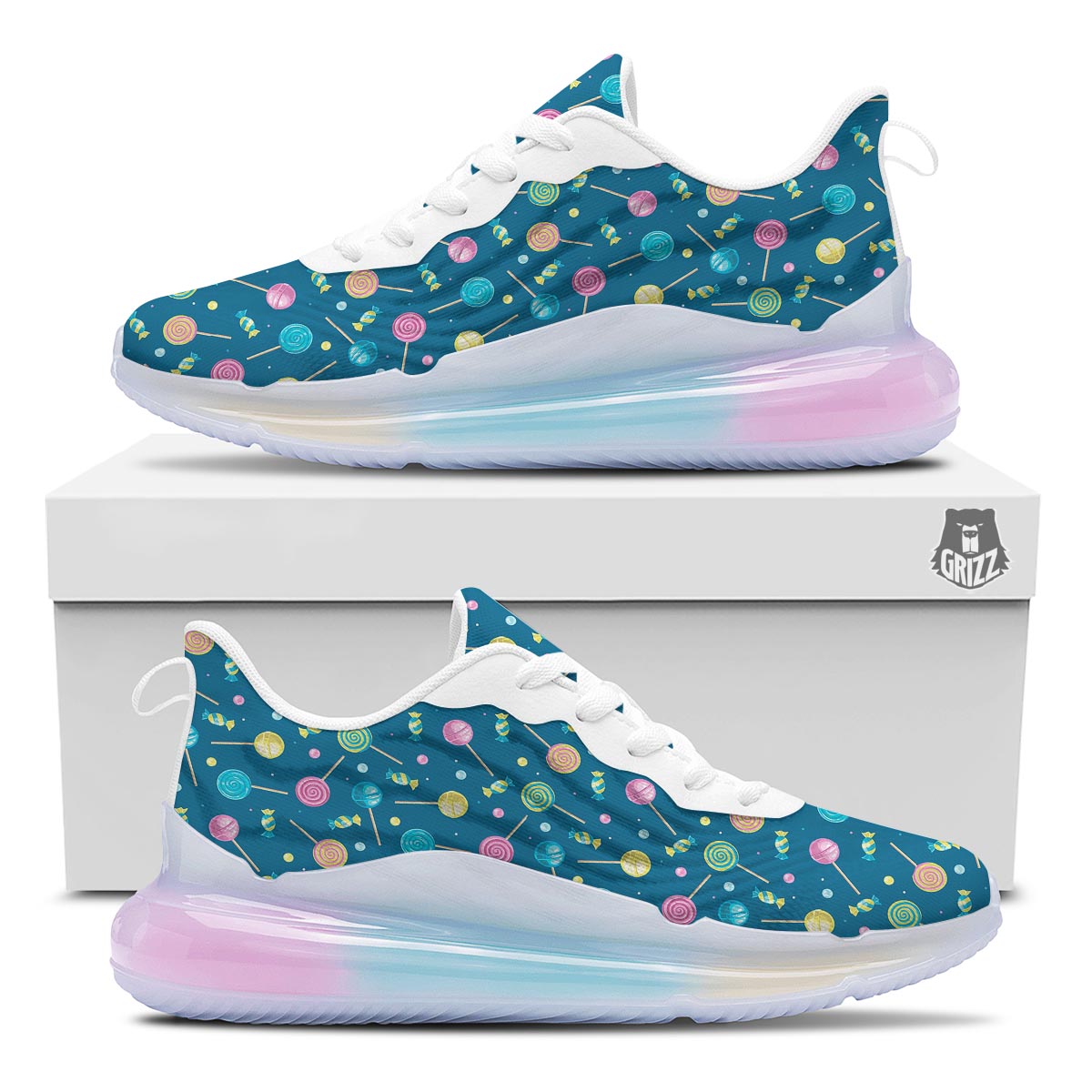 Candy Ball Sweet Print Pattern Running Sneakers-grizzshop