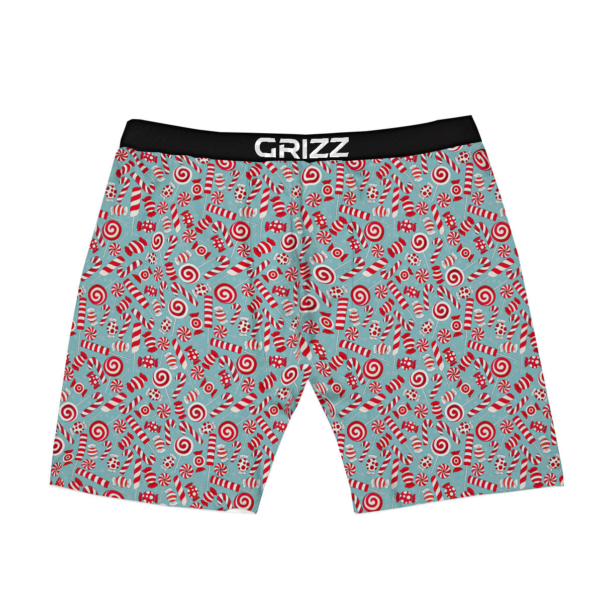 Candy Cane Christmas Print Pattern Boxer Briefs-grizzshop