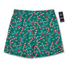 Candy Cane Merry Christmas Print Pattern Men's Running Shorts-grizzshop