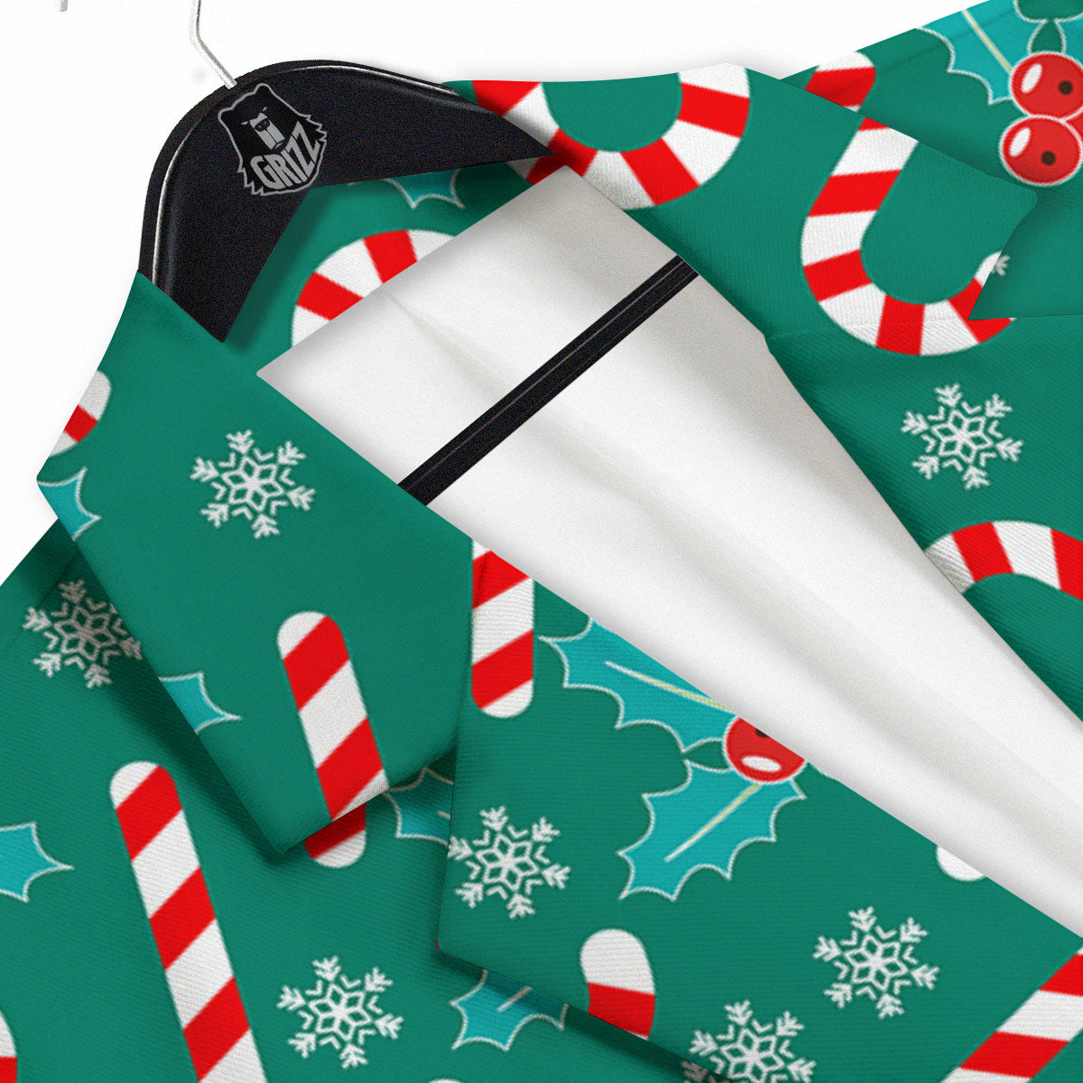 Candy Cane Merry Christmas Print Pattern Men's Sport Coat-grizzshop