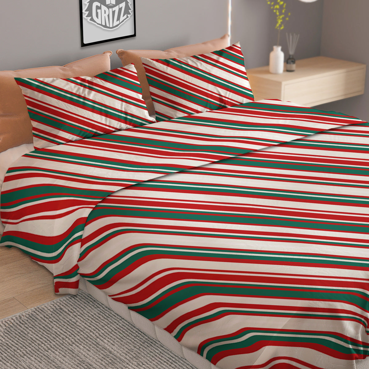 Christmas Animals Fun Print Pattern Duvet Cover Bedding Set