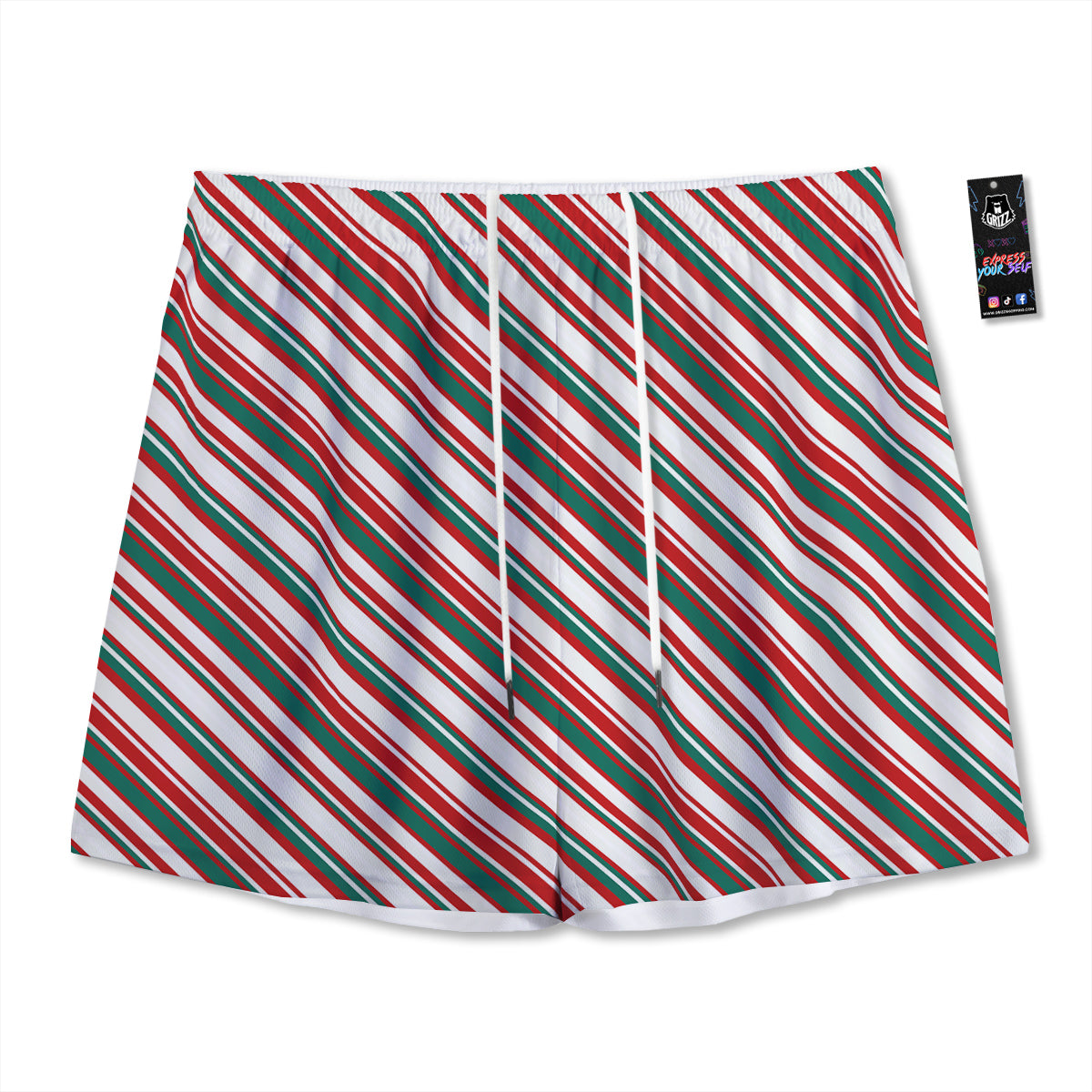 Christmas Animals Fun Print Pattern Mesh Shorts