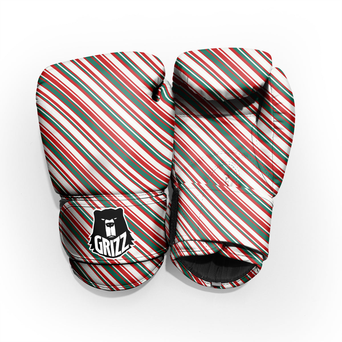 Candy Cane Stripe Christmas Print Pro Boxing Glove
