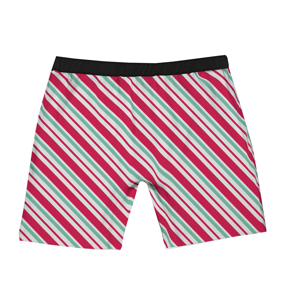 Candy Cane Striped Christmas Print Boxer Briefs-grizzshop