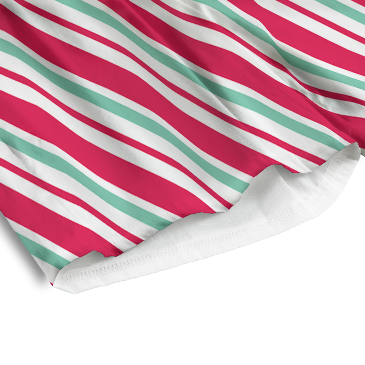 Candy Cane Striped Christmas Print Men's Athletic Shorts