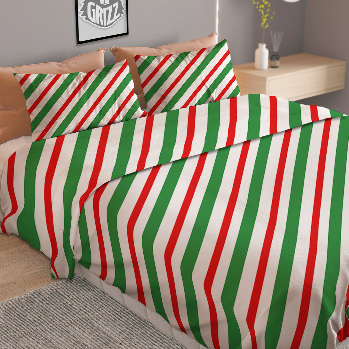 Christmas Decorated Tree Print Duvet Cover Bedding Set