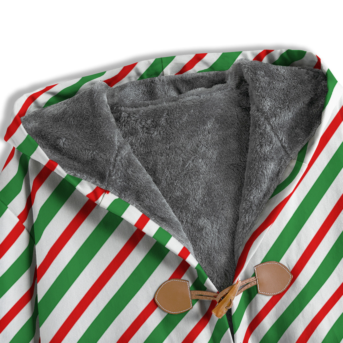 Candy Cane Stripes Christmas Print Men's Windbreaker Jacket-grizzshop