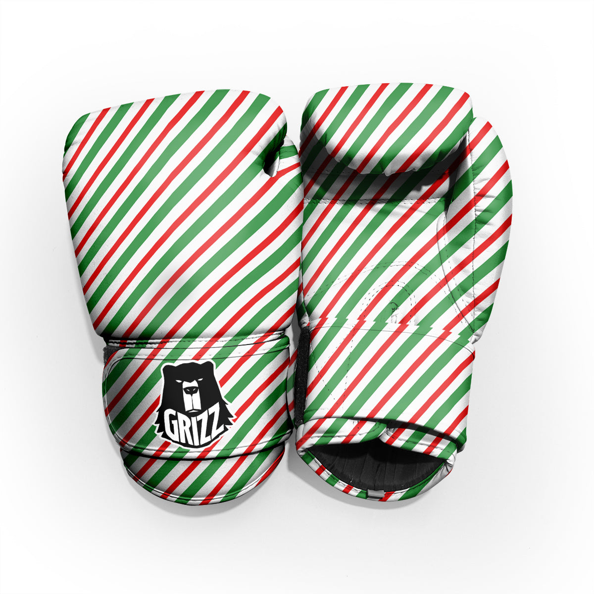 Candy Cane Stripes Christmas Print Pro Boxing Glove