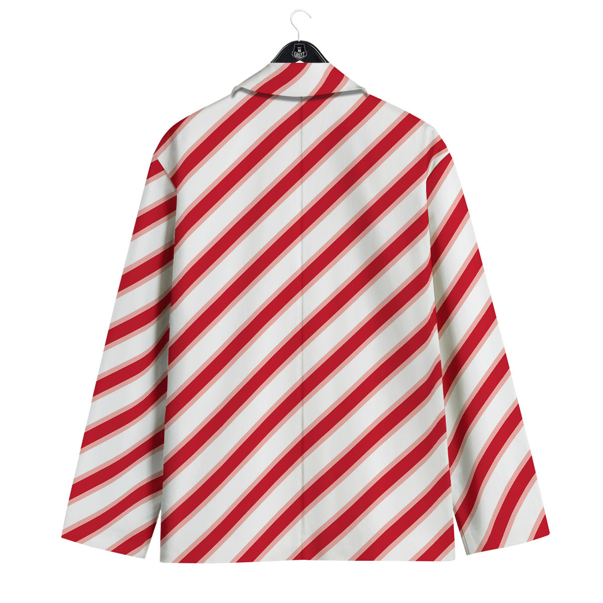 Candy Cane Stripes White And Red Print Men's Sport Coat-grizzshop