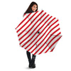 Candy Cane Stripes White And Red Print Umbrella-grizzshop