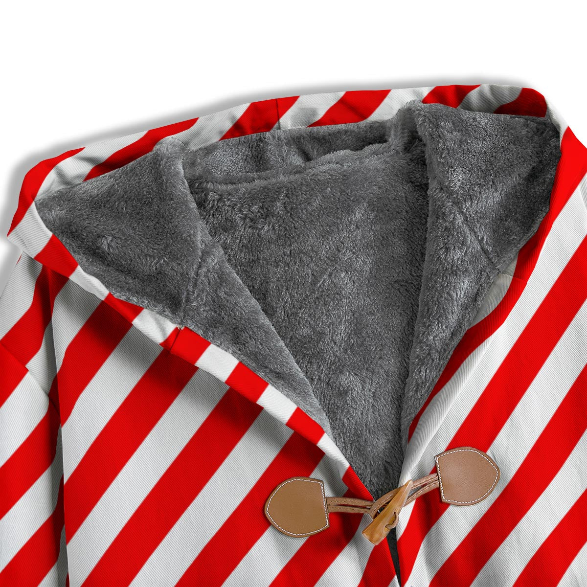 Candy Cane White And Red Print Pattern Men's Windbreaker Jacket-grizzshop