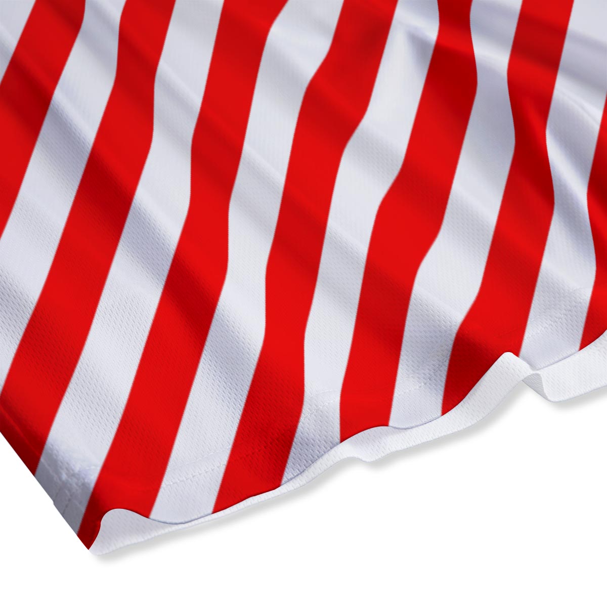 Candy Cane White And Red Print Pattern Mesh Shorts