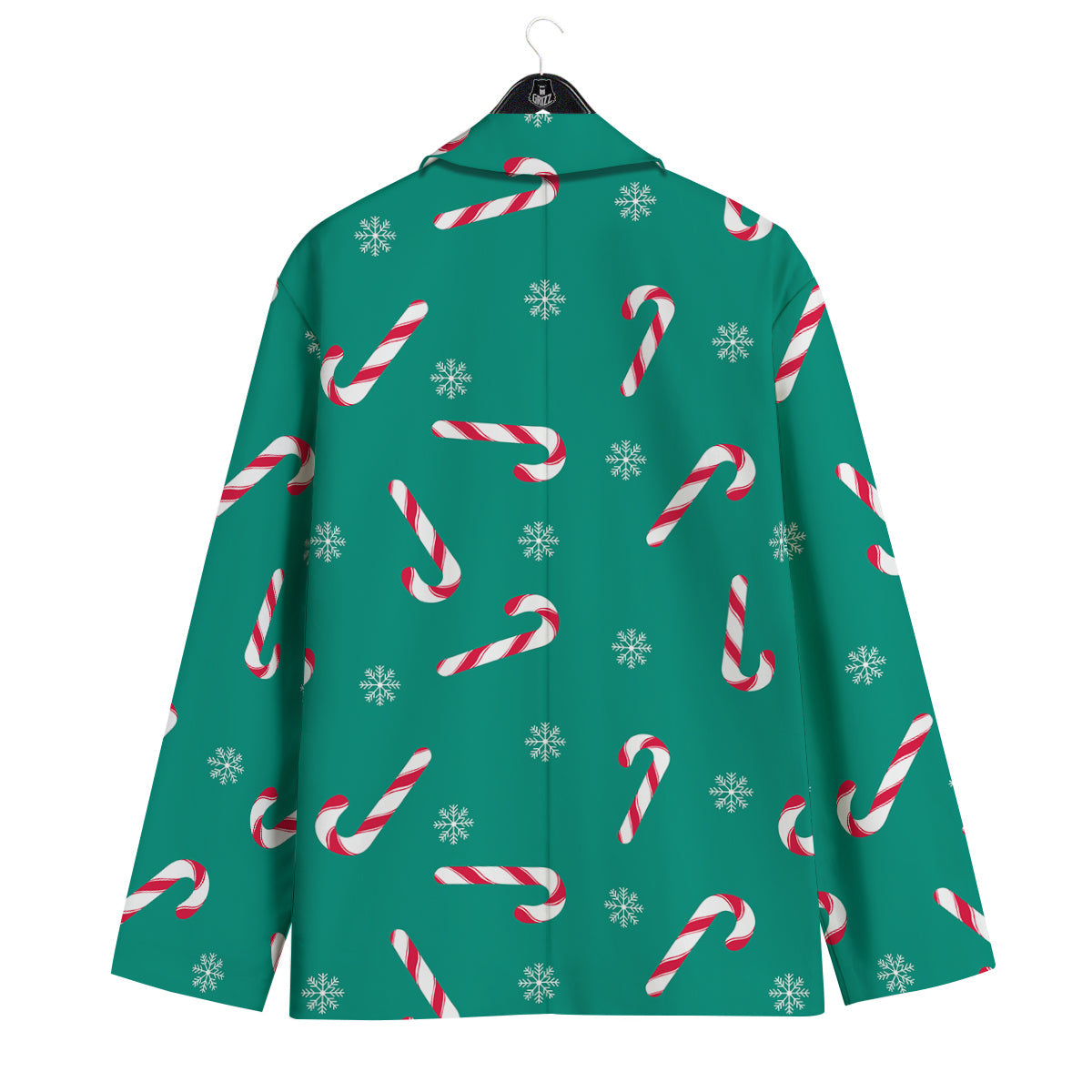 Candy Cane Xmas Print Pattern Men's Sport Coat-grizzshop