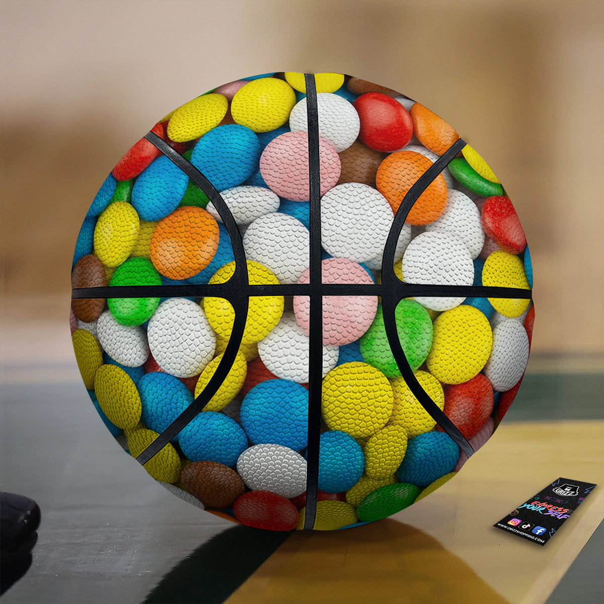 Candy Chocolate Colorful Print Basketball-grizzshop