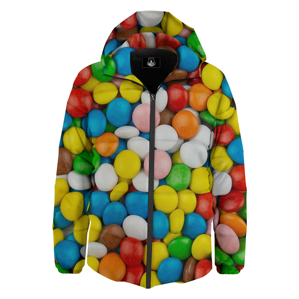 Candy Chocolate Colorful Print Down Jacket-grizzshop
