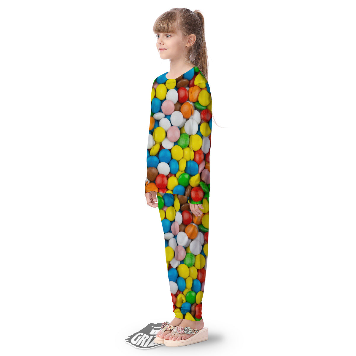 Candy Chocolate Colorful Print Kid's Pajamas-grizzshop