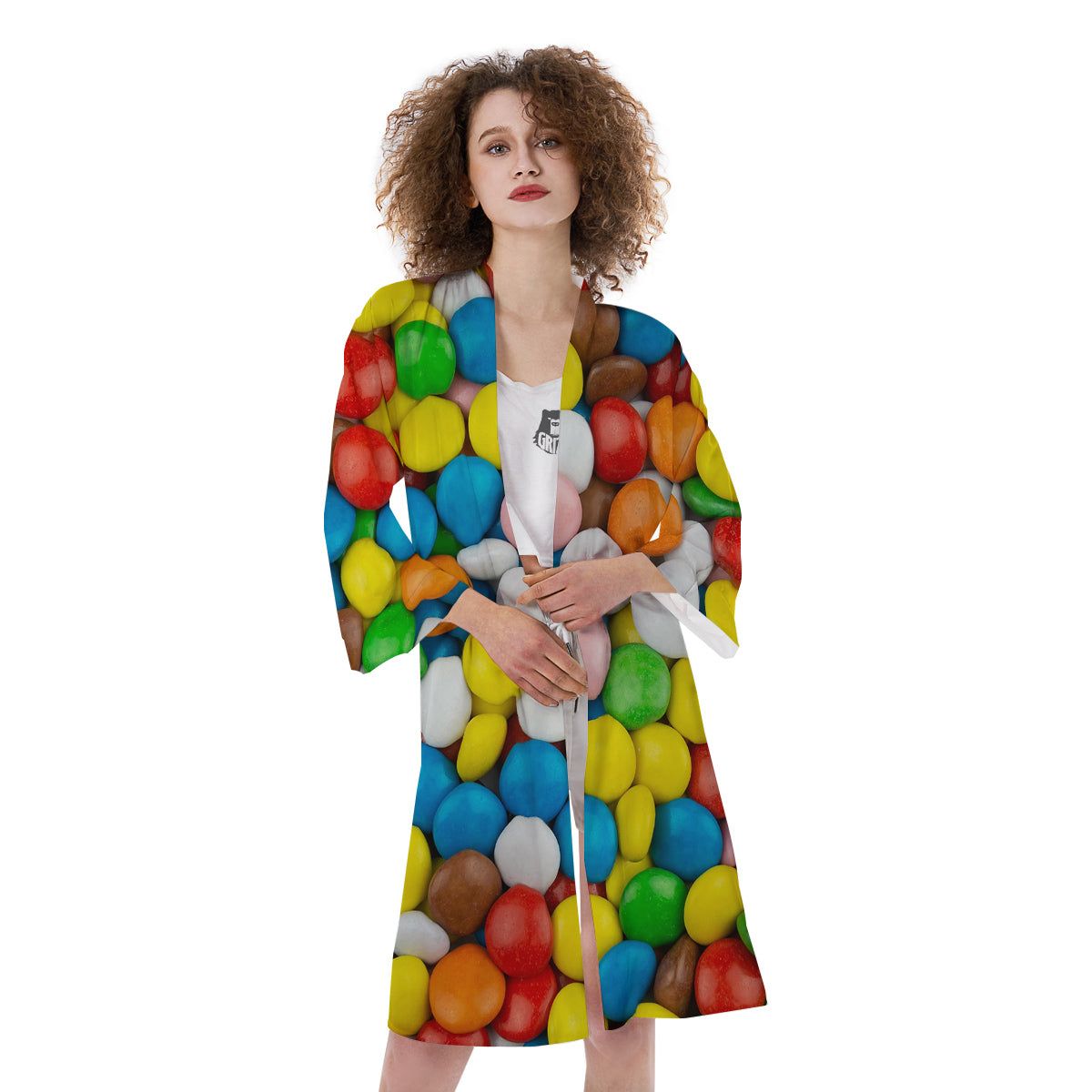 Candy Chocolate Colorful Print Kimono-grizzshop