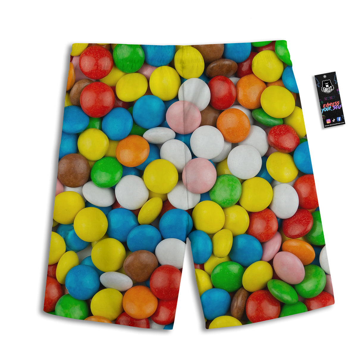 Candy Chocolate Colorful Print Men's Athletic Shorts