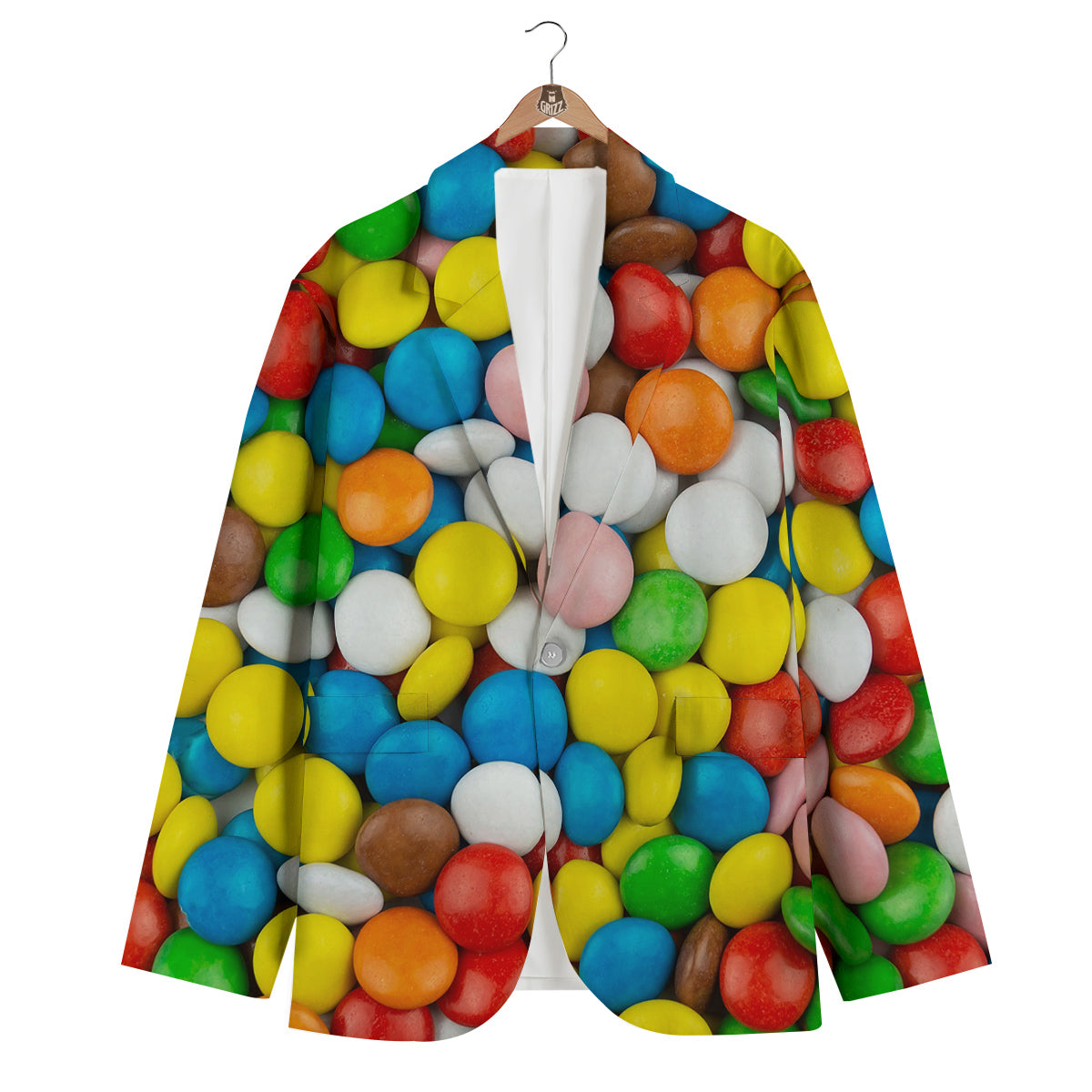 Candy Chocolate Colorful Print Men's Blazer-grizzshop